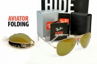 Gold Frame, Dark Green Mercury Mirror Lens