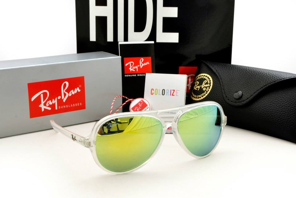 Transparent Frame, Green Iridium Lens