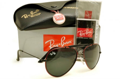 Black with Red Frame, Black Lens