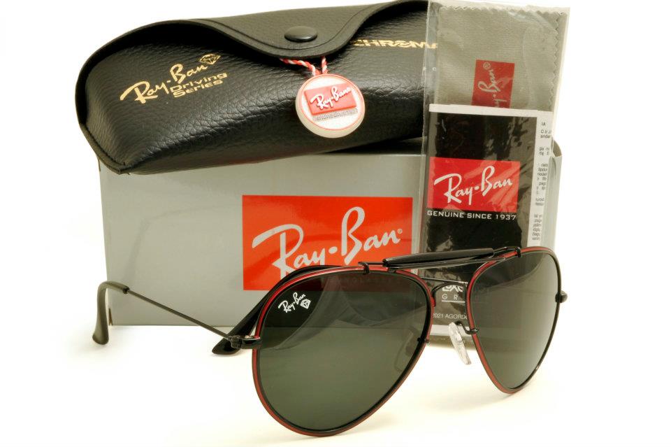 Black with Red Frame, Black Lens