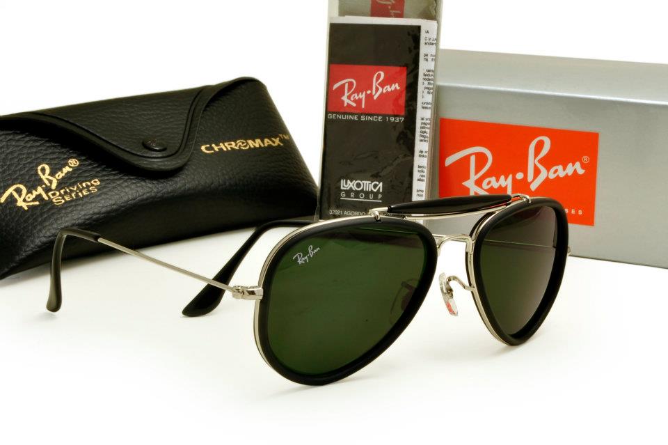 Silver Frame, Dark Green G-15 Lens