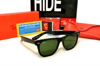 Black - With Rayban Logo Mania Texture Frame, Dark green G-15 Lens